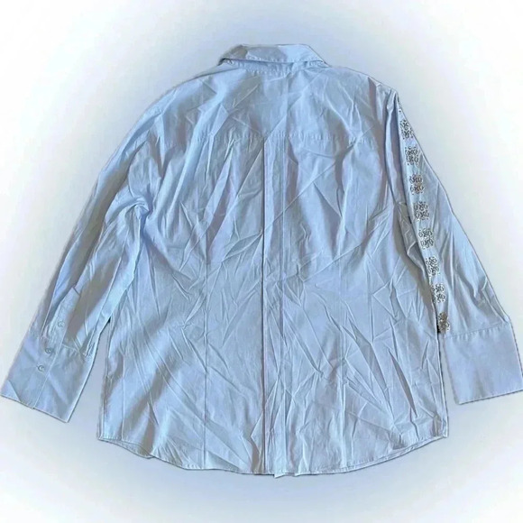 Chicos Embellished Woven Top Size 3 XL - Picture 3 of 8